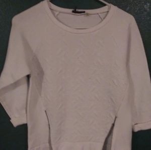 Dex extra small white floral Sweater